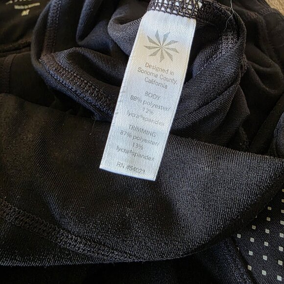 Athleta Dot Be Free Tight Leggings Women’s M Black Mesh Pocket Run Yoga 350178 - Picture 8 of 16